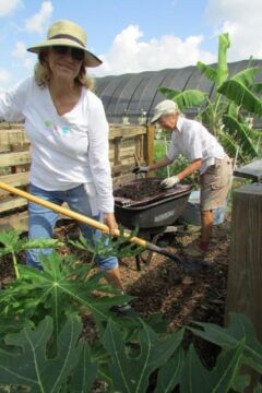Volunteer helps prepare the Earth